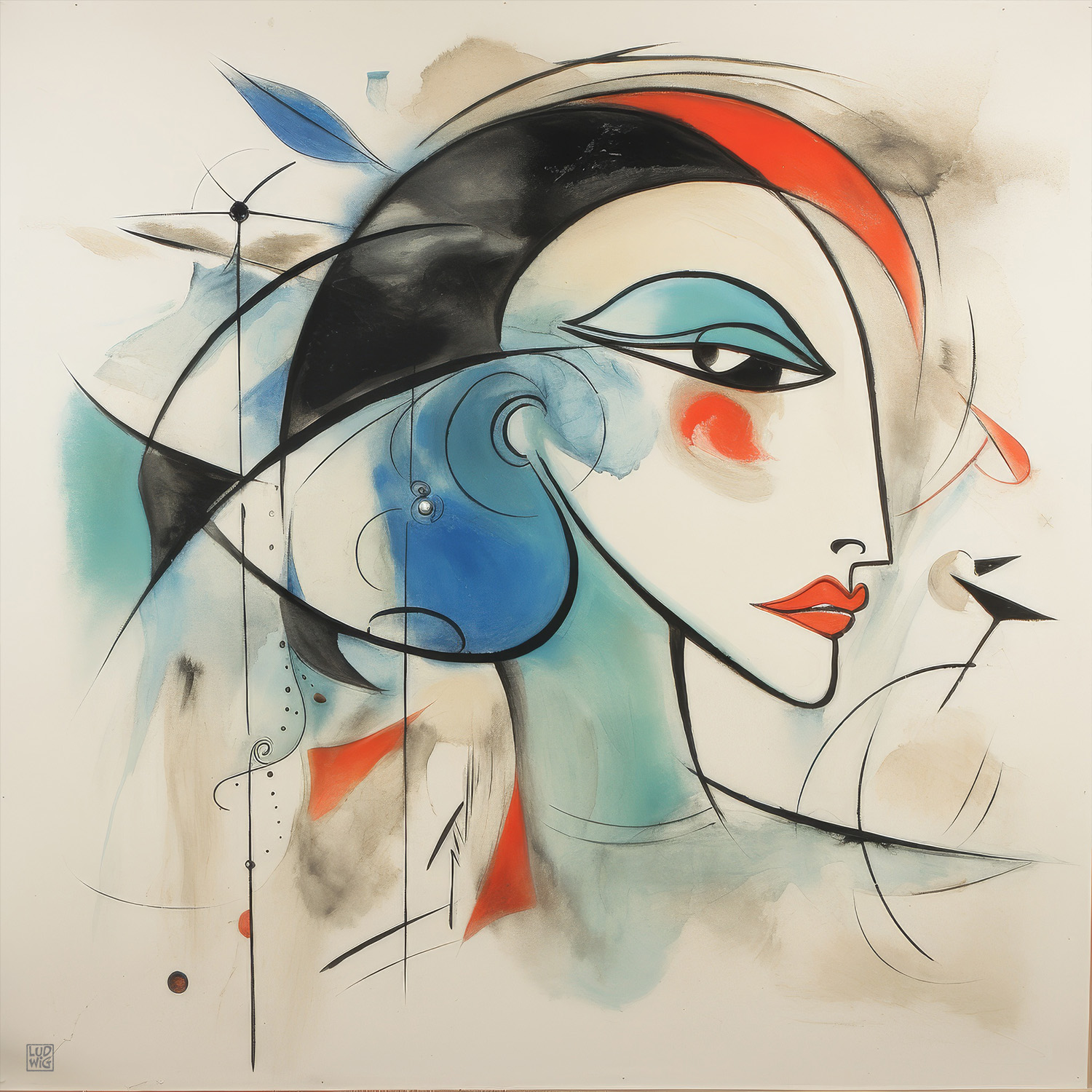 Aqua Muse in Motion by Ludwig